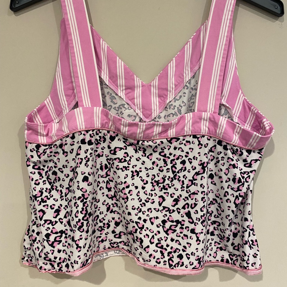 Laundry By Shelli Segal Pink Leopard Pajama Top - Picture 4 of 4